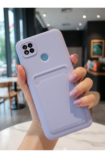 TechTrove Xiaomi Redmi 9C Kılıf Kart ve Resim Bölmeli Soft Renkli Silikon Kapak