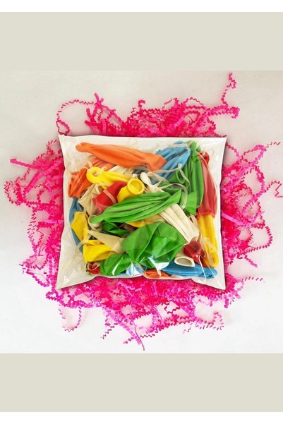 Punch Wholesale 100 Pieces Atom Poncho Balloon - Stringed Balloon - Elastic