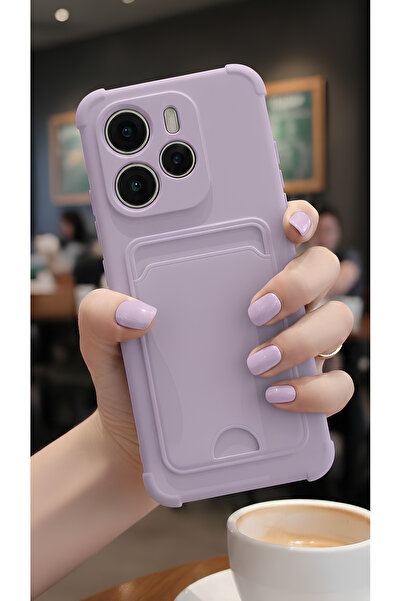TechTrove Xiaomi Redmi Note 14 4G Kılıf Kart ve Resim Bölmeli Soft Renkli Sil...