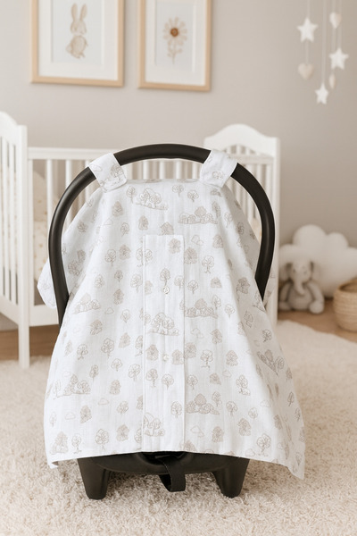 Heianmono Kids 2 Kat Önden Çıtçıtlı %100 Pamuk Müslin Puset Örtüsü