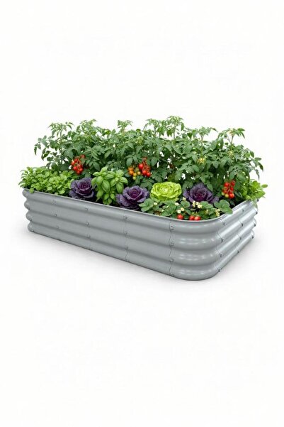 Bahçe kulesi Modüler Yükseltilmiş Bahçe Sebze Yatağı No:7 (140X85) Gri