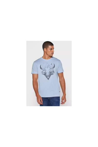 Jack & Jones Ανδρικό μπλουζάκι Jack&Jones 12170382 Soul Blue / REG Μπλε