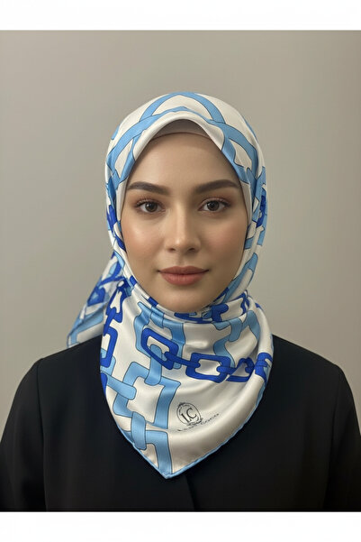 LadyCoco وشاح رويان لامع (أبيض)