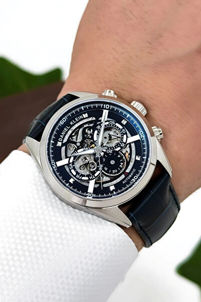 Daniel Klein Deri Kordon Çelik Kasa Otomatik Mekanizma Erkek Kol Saati Lacive...