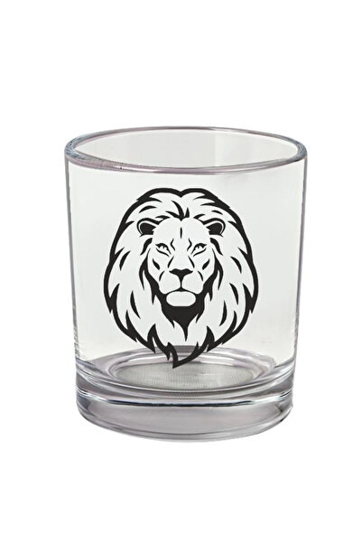Özcan Tasarım كأس ويسكي مطبوع عليه أسد - كأس أسد