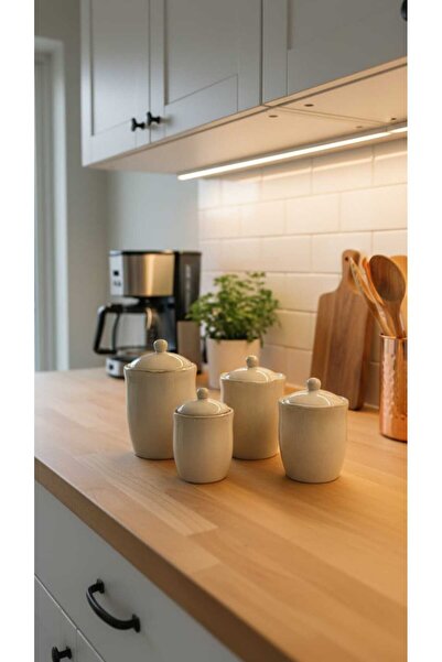 Generic A set of luxurious ceramic storage containers with a sleek and modern design – a touch of beauty and perfect organization for the kitchen.