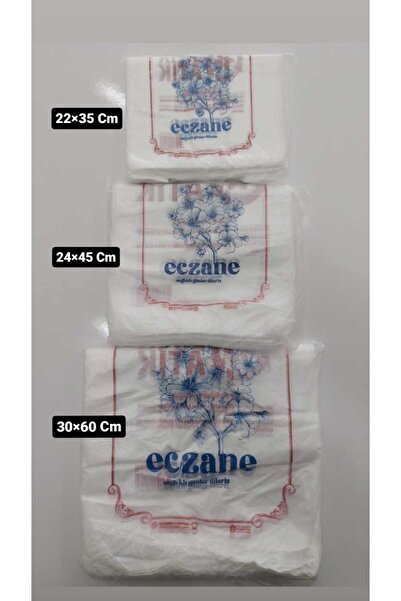 Onbir Tedarik 24×45 Cm Orta Atlet Boy Eczane Poşeti - 100'lü Paket