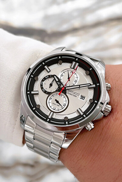 Ferrucci New Season Steel Cord Function Men's Wrist Watch Silver-white Sdfer071