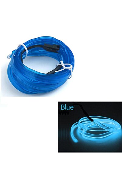 Avex Fir Neon Auto "EL Wire" culoare Albastru, lungime 5M, alimentare 12V, droser inclus