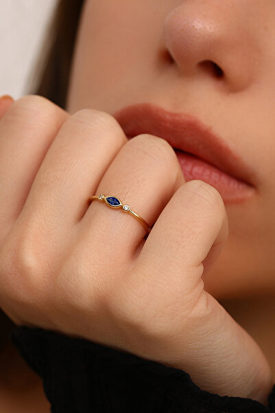 Cemre Gold 14 Ayar Altın Mekik Şık Yüzük