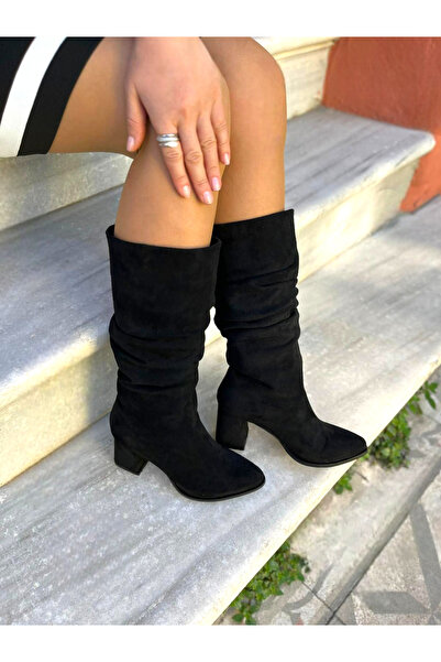 OEM حذاء نسائي من الجلد السويدي من Lusso مع كشكشة