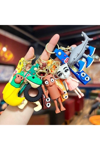 Brainrot Breloc Figurina – Mini Jucărie Virală, Perfect pentru Chei sau Rucsac