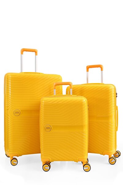 ÇÇS 5239 UNİSEX BÜYÜK, ORTA ve KABİN BOY 3'LÜ VALİZ SET