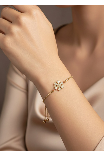 Duke Nickle سوار حلقة مصعد مطرز باللون الأصفر - ندفة الثلج Dbbl3082