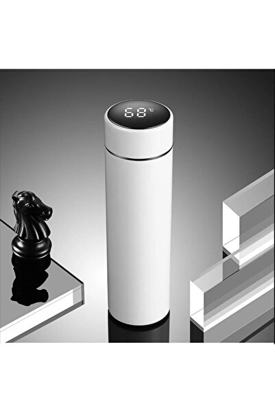 Genel Markalar Termometreli Led Dijital Göstergeli Çelik Termos Matara Suluk