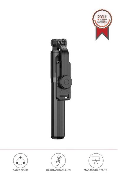 Torima Tripod Çok Amaçlı Kumandalı Android Ios Uyumlu Selfie Çubuğu Q07 Siyah