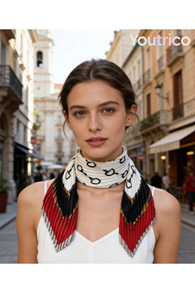 Youtrico Silk Scarf 70*70cm Early autumn-sun Shielding Wrinkled Square, Trend...