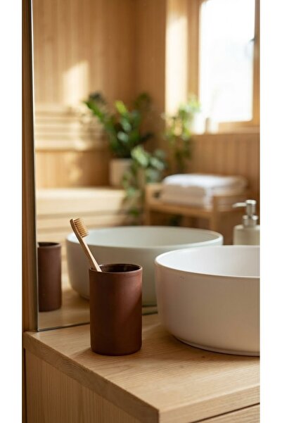 Minteks Εξωτερική βούρτσα JAO με κάλυμμα σε σκούρο καφέ χρώμα