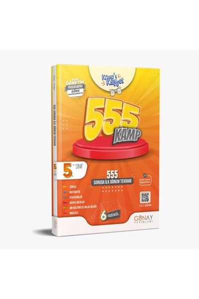 Günay Yayınları GÜNAY YAYINCILIK 5. SINIF İLK DÖNEM 555 SORUDA KAMP KİTABI (K...