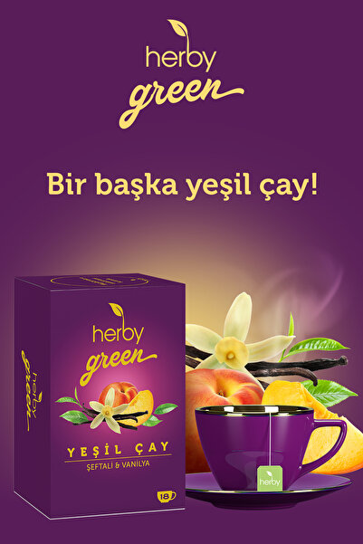 Herby Yeşil Çay Şeftali Ve Vanilya X 3 Adet
