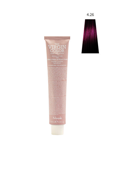 Nook Virgin Color Profesyonel Saç Boyası 100ml-Kestane Viyole Kızıl/Koyu Patl...