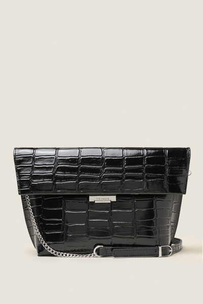 Ted Baker KROKO DESEN HAKİKİ DERİ OMUZ ÇANTASI