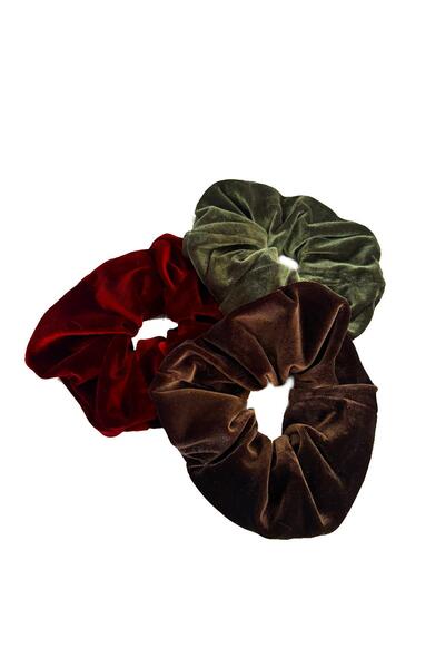 New Obsessions Кадифена шпилька для волосся, набір з 3 штук