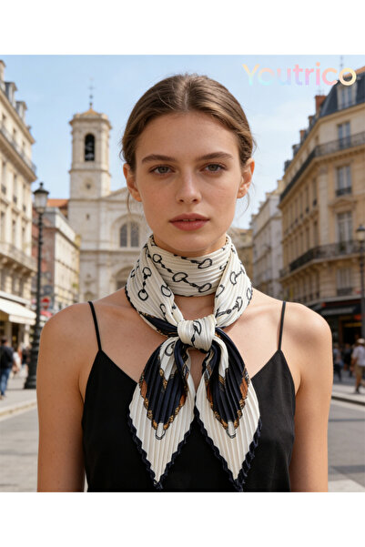 Youtrico Silk Scarf 70*70cm Early autumn-sun Shielding Wrinkled Square, Trend...