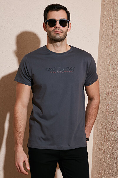 Buratti Βαμβακερό μπλουζάκι Crew Neck Slim Fit - Ανδρικό 541ENJOY