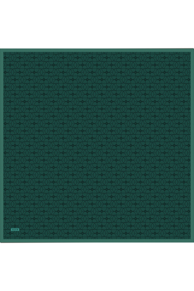 Aker Green Silk Crepe Satin Scarf