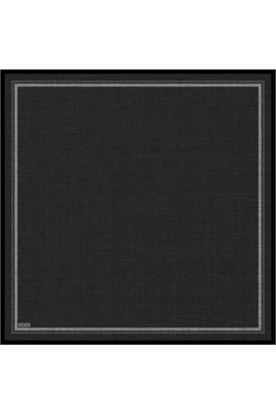 Aker Siyah İpek Krep Saten Eşarp