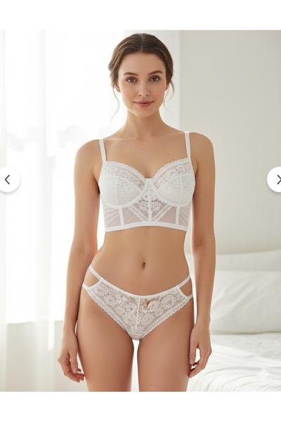 chiara grazia Chiara Grazia BST 0028 Bustieră din dantelă albă