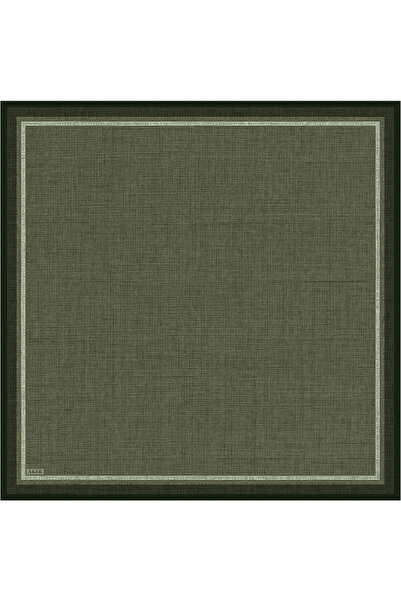 Aker Yeşil İpek Krep Saten Eşarp