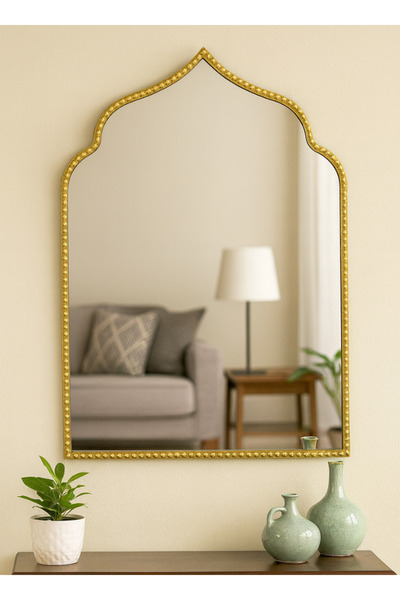 ALQANNAS مراية جدار اطار ذهبي فاخر حجم كبير جودة عالية