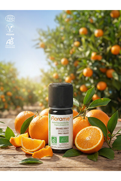 Florame Organik Portakal Uçucu Yağı 10 ml - %100 Saf - Vegan