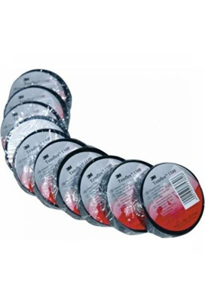 Genel Markalar Temflex 1300E Siyah 10'Lu Paket Pvc İzole Bant 0.13X19X0.13Mm