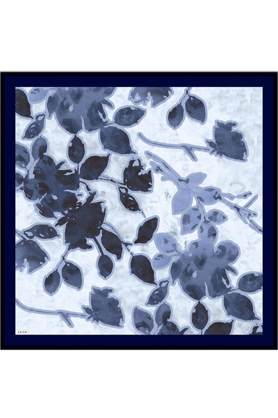 Aker Μπλε ναυτικό μεταξωτό κρεπ σατέν κασκόλ