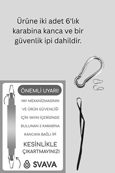 Svava Hoppala Zıpzıp Hamak Ve Salıncak Yayı - Ev Tipi Ve Bahçe Salıncakları Için 1. Kalite Yay