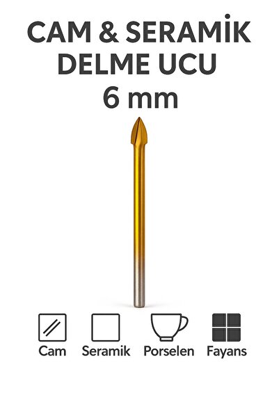 MertTools Cam & Seramik Delme Matkap Ucu (6 mm)