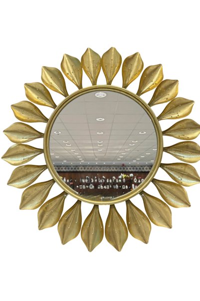 ALQANNAS Large size, high quality luxury gold frame wall mirror with decorative details