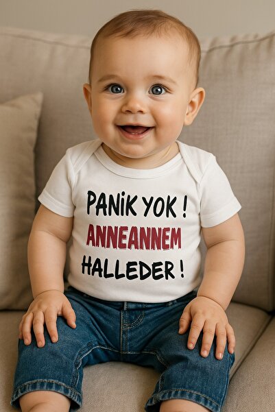 BY TUNA DESİGN Grandmother Written Baby Bodysuit
