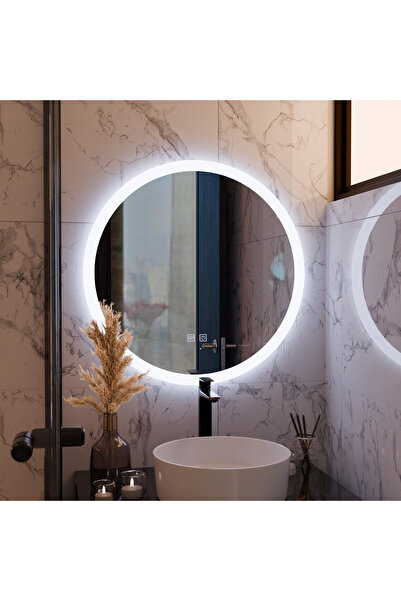 Alessandro DESIGN Oglinda LED Rotunda, 60cm, Noxia Touch, Sistem Dezaburire, ...