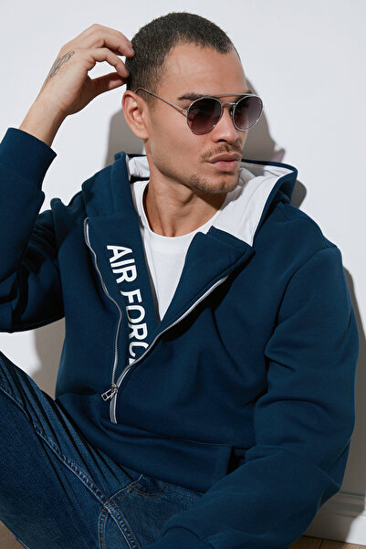 Buratti Світшот з капюшоном, кишенями-кенгуру та блискавкою, облягаючий крій,...