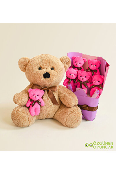 Özgüner Oyuncak Sevgililer Günü Hediyesi Ayıcık Buketi ve Peluş Ayı Hediye Seti