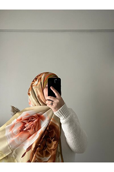 BOUTİCON Floral Patterned Summer Cotton Shawl Colorful 12