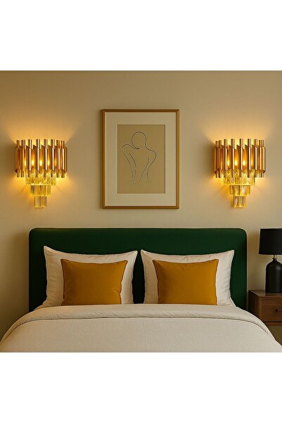 iTin Aplică Candelabru Cristal VERSAILLES Piccolo, 2x E14, Auriu