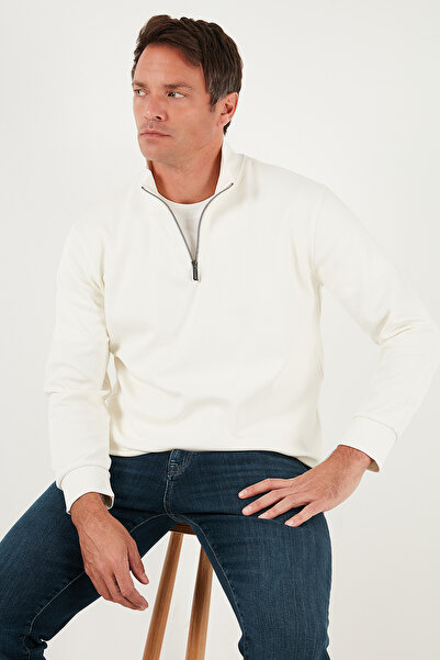 Buratti Памучна блуза с полу-цип и права яка за мъже SWEAT 5905470