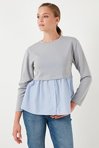 Lela Світшот з великим коміром-велосипедкою - SWEAT 5865880