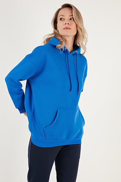 Lela Sweat de iarnă din bumbac cu cu glugă guler cu căptușeală din fleece SWEAT 5863854