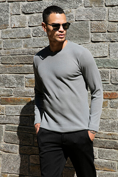 Buratti Pamuklu Bisiklet Yaka Slim Fit Basic Sweat Erkek SWEAT 5905073